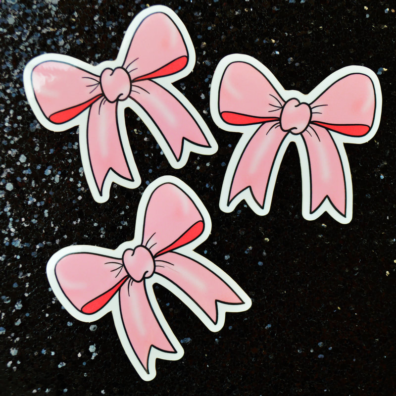 Cute Pink Bow Sticker